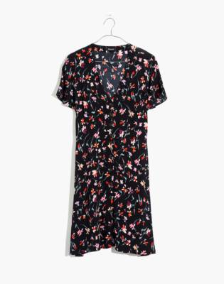 madewell floral button front easy dress