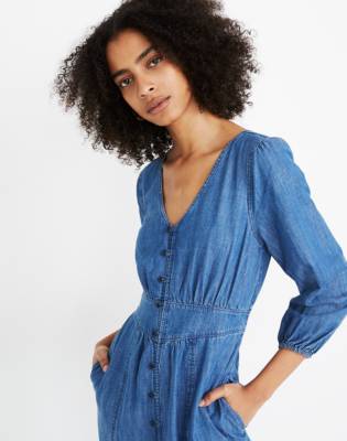 madewell denim midi dress