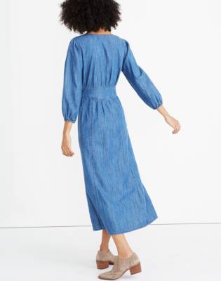 madewell denim midi dress