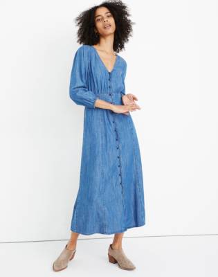 denim midi dress