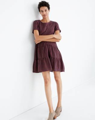 short gingham dress