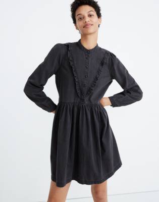 madewell black denim dress