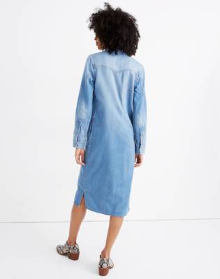 western midi denim dress