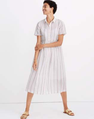 casual midi shirt dress