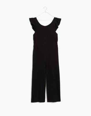 madewell ruffle strap jumpsuit