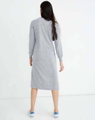 long sleeve shirt midi dress