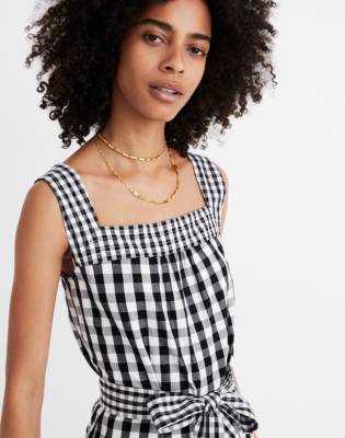 madewell gingham jumpsuit