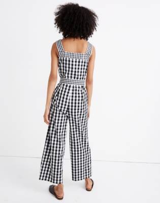 madewell gingham jumpsuit