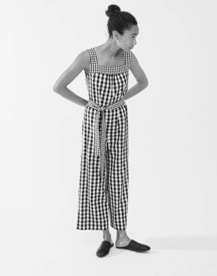 madewell gingham jumpsuit