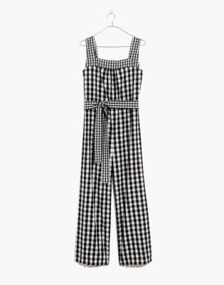 madewell gingham jumpsuit