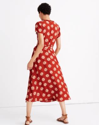 madewell daisy wrap dress