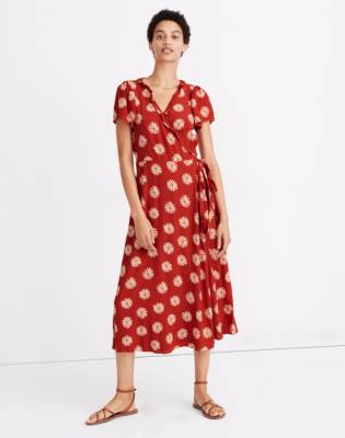 daisy wrap dress