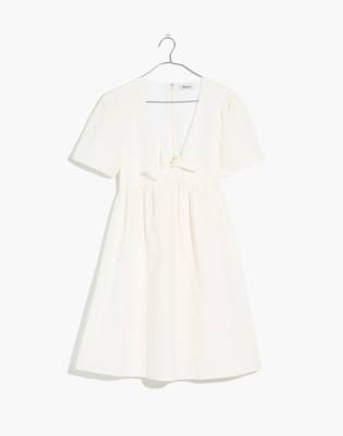 madewell tie front mini dress