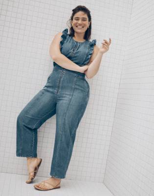 full sleeve denim jumpsuit