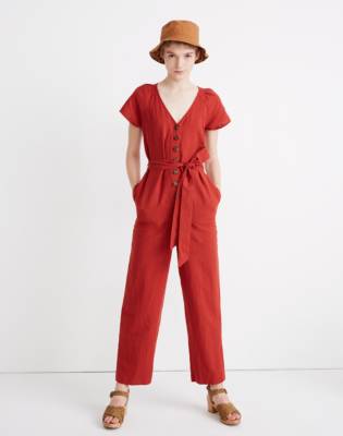 madewell linen jumpsuit