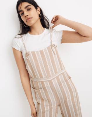 madewell tie strap overalls