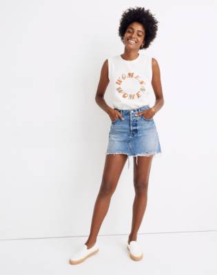 madewell denim skirt