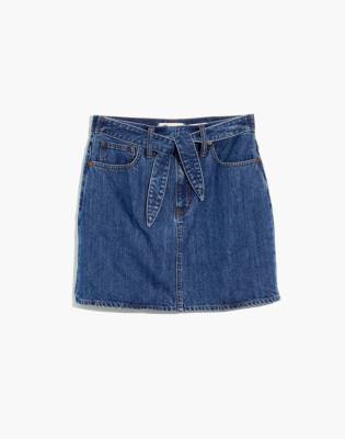 madewell stretch denim straight mini skirt