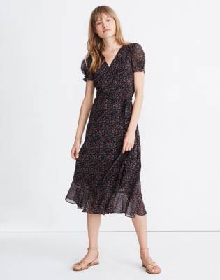 button midi dress with sleeves