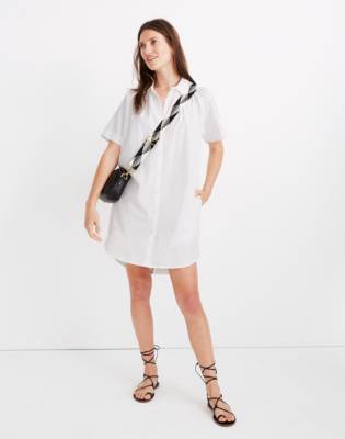 madewell white shirt dress