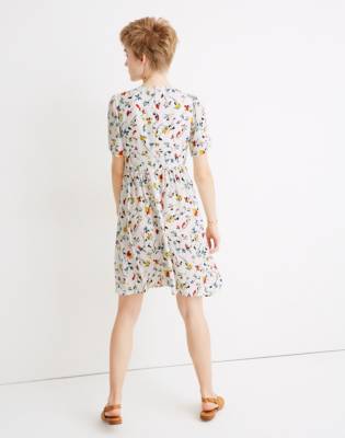 madewell tie front mini dress