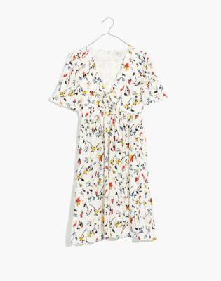 madewell tie front mini dress