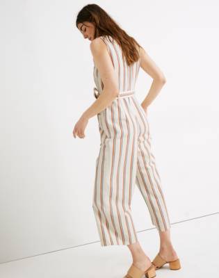 madewell striped jumpsuit