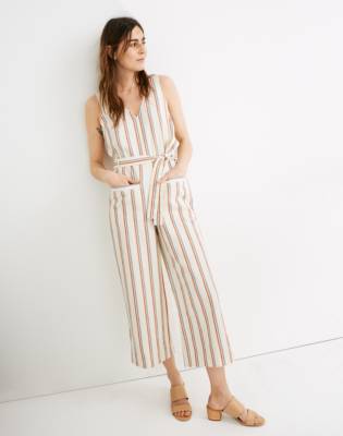 madewell striped jumpsuit