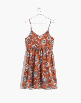 madewell ruffle waist babydoll cami dress