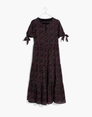 black tie sleeve dress