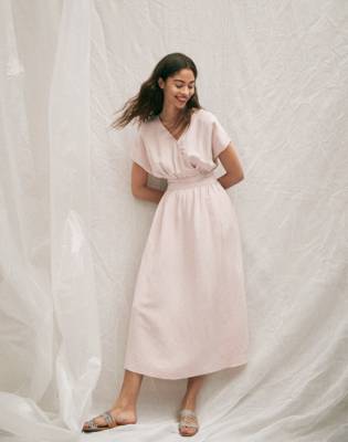 linen dresses midi length