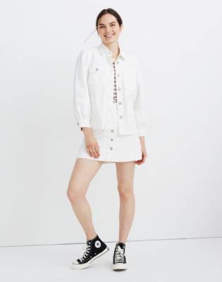madewell white denim jacket