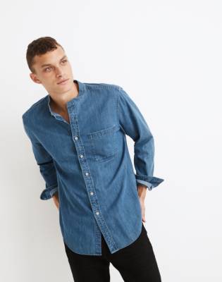 denim collar shirt