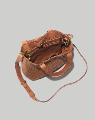 woven leather crossbody