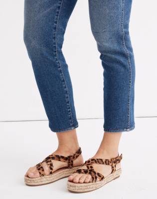 leopard espadrille sandal