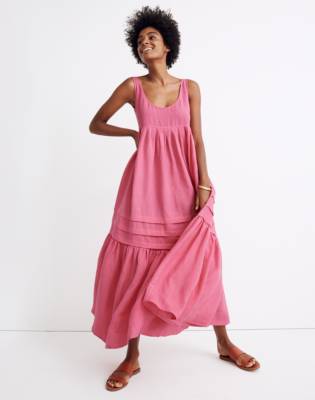 linen tank maxi dress