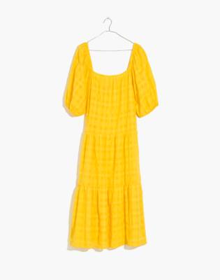 yellow peasant dress