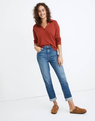 madewell high rise slim boy jean