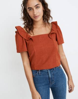 madewell ruffle top