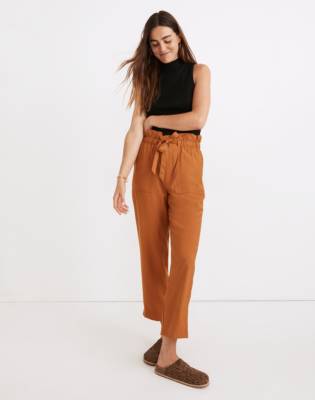 denim paperbag pants madewell