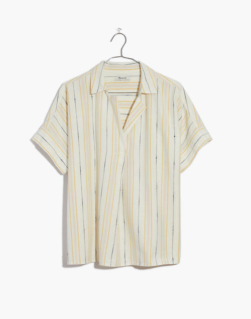 Park Popover Shirt in Textured Stripe