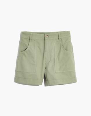 high rise cuffed shorts