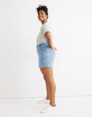 madewell high rise cuffed denim shorts