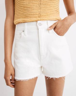 white mom jean shorts