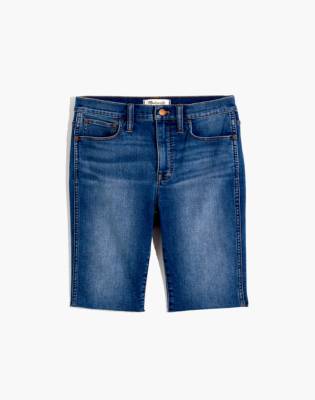 blank denim biker shorts