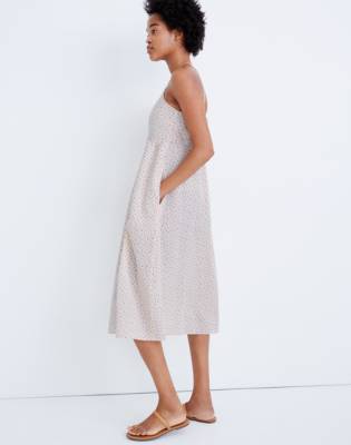 madewell tie strap midi dress