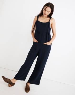 madewell tie strap overalls