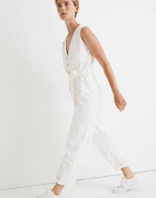 madewell white overalls