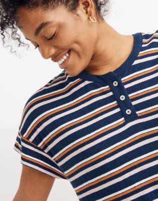 striped henley shirt