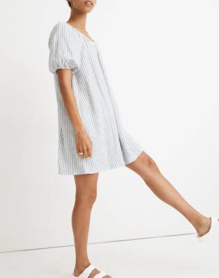 madewell striped linen dress